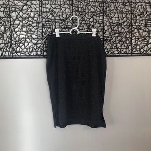Apt 9 Dark Gray Textured Weave Pencil Skirt